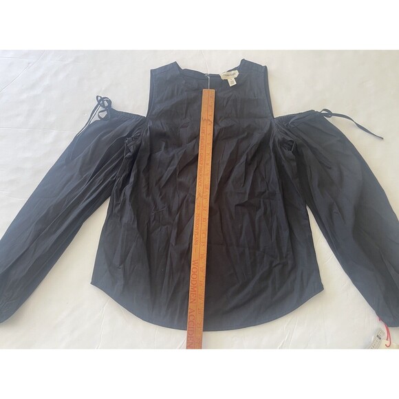 Open Edit Off The Shoulder Black Long Sleeve‎ Top Size XS New With Tags - Picture 2 of 8